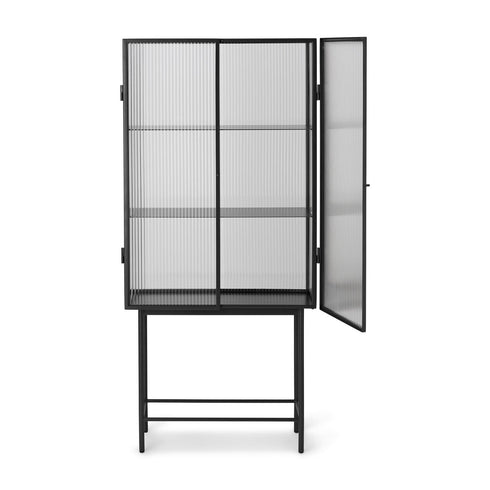 Haze Showcase Cabinet Reeded Glass